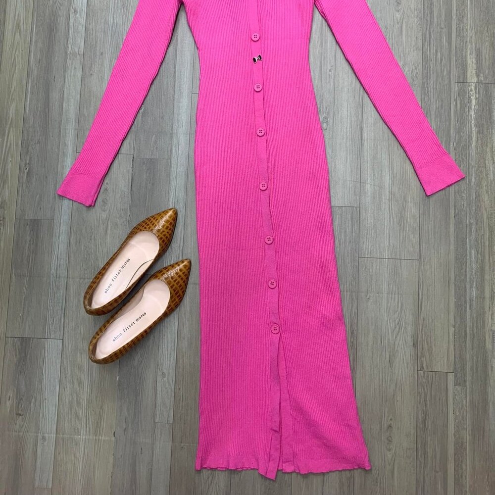 Long Sleeve Bodycon Polo Dress - Picture 2 of 6